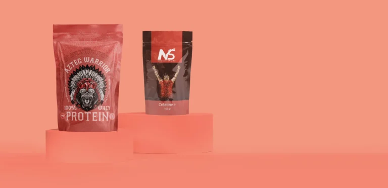 Custom printed pouches for supplement and protein packaging - Flexie