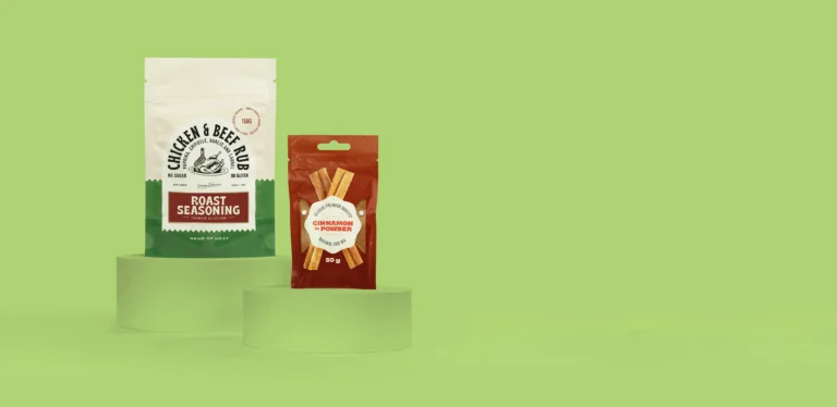 Custom printed packaging stand up pouch for herbs and spices - Flexie